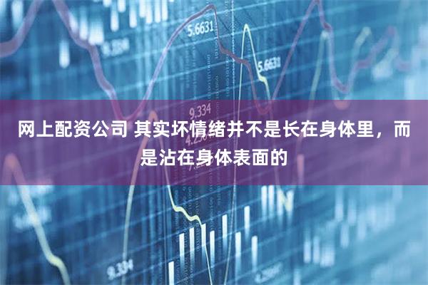 网上配资公司 其实坏情绪并不是长在身体里，而是沾在身体表面的